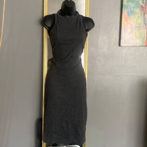 Grey MIDI Jersey Dress